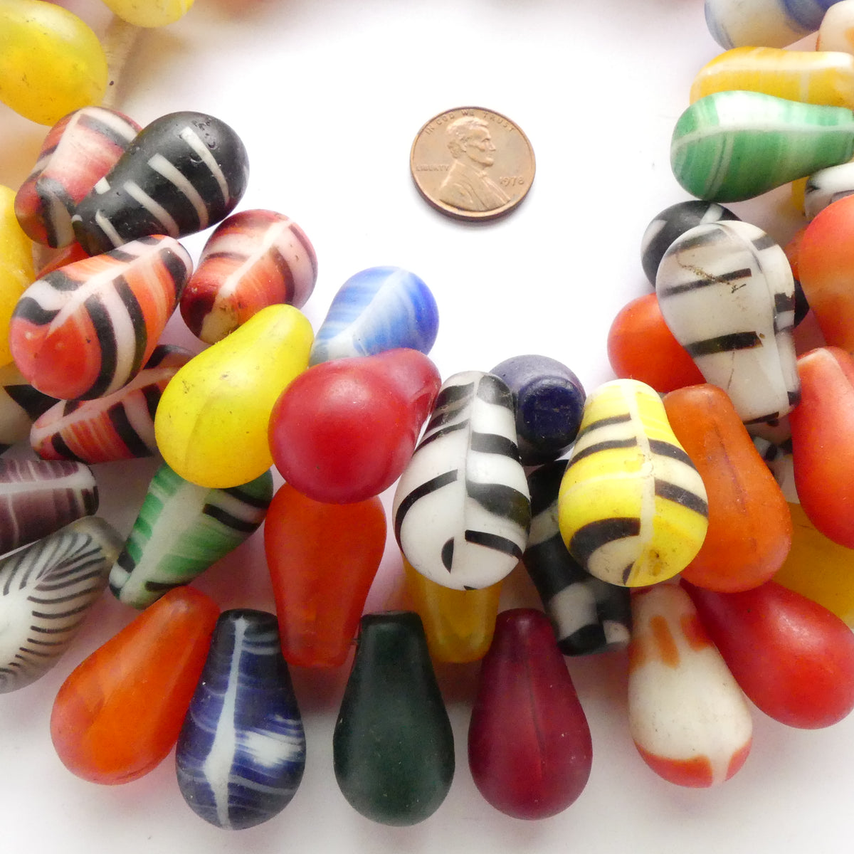 Vintage popular Czech Bohemian Glass African Trade Wedding Beads NOS