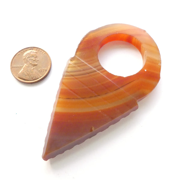 Talhakimt (aka Tanfouk) Carnelian Pendant, 3 inches Long