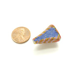 Kiffa Bead, Multi-colored Triangle Shape, 25mm Long, Slight Damage