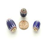 Chevrons, Antique Venetian Beads, Set of 3