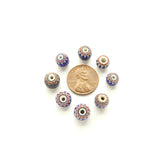 Chevrons, Antique Venetian, Collector Designer Set of 8 Small Beads