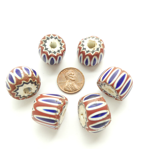 Chevrons, Antique Venetian, Salvaged Slices About 20x15mm, Sold Individually