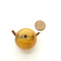 Antique African Amber Bead with Two-Way Perforations, 20x31mm