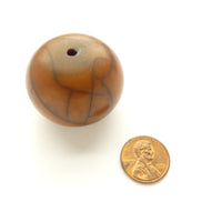 Antique African Amber Bead, Large Oblate 29x37mm