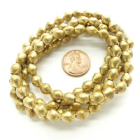 Brass, Biocones, Ethiopian 8x6mm on 29-inch Strands