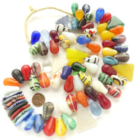 Wedding Beads, African Antique Czech Glass Trade Beads, 27-inch Strand with 78 Beads