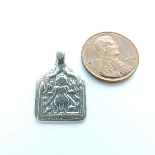 Indian Silver, Vintage Small Pendant of Hanuman, 15x22mm