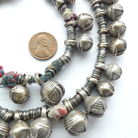 Bells Necklace, Antique Burmese Chin Bells and Rings, 22 inches