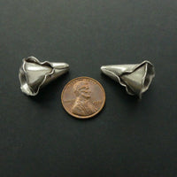 Thai Silver, Cone, Flower Petal Shape, 23x17mm at base. Sold individually