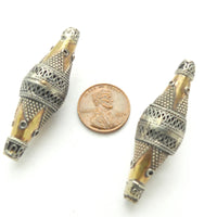 Turkoman, Bicones, Extra Large Granulated & Fire-gilded, 60x18mm, Sold Individually