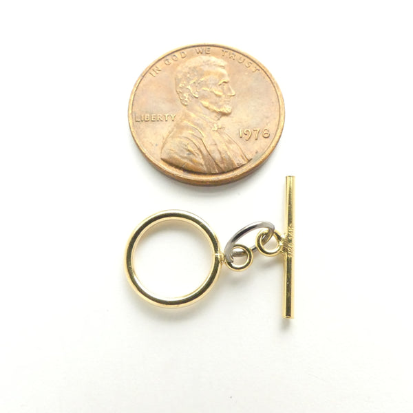 Clasp, Toggle, Gold Filled Medium, Ring 12mm