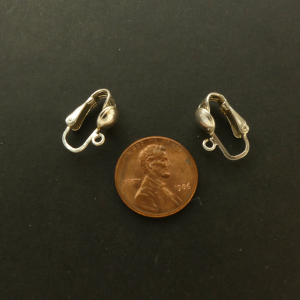 Ear Clip with Loop, Sterling Silver, Sold by the PaIR