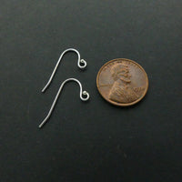 Earwires, Sterling Silver, Shepherd Hook with 1mm Ball. Sold by the Pair