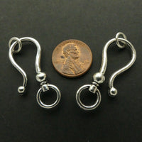 Clasp, Silver Tone Hook & Eye,  Extra Large 45mm Long, Sold in Sets of 2