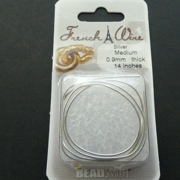 French Wire, Silver Tone, Medium, Package of 14 inches