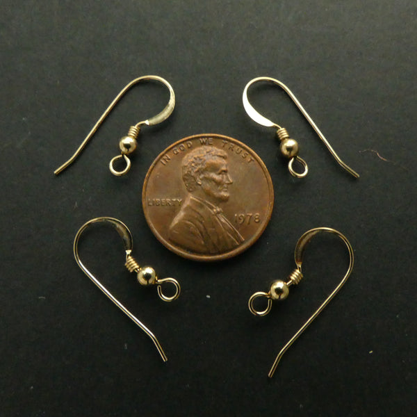 Earwires, Gold-Filled, French with Ball & Coil, Sold by the Pair