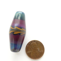 Jim Smircich,  Long Oval with Deep Colors and Feathering 34x16mm