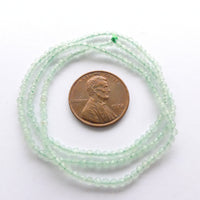 Aventurine, Green, Faceted Round 2mm Beads on 14-inch Strands