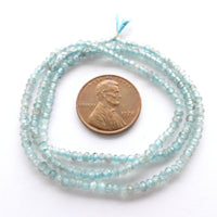 Apatite, Faceted Round 2mm Beads on 14-inch Strands