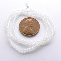 Moonstone, Faceted Round 2mm on 14-inch Strands