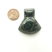 Guatemalan Jade, Axe Blade Pendant, 16mm Wide at Top by 40mm Tall