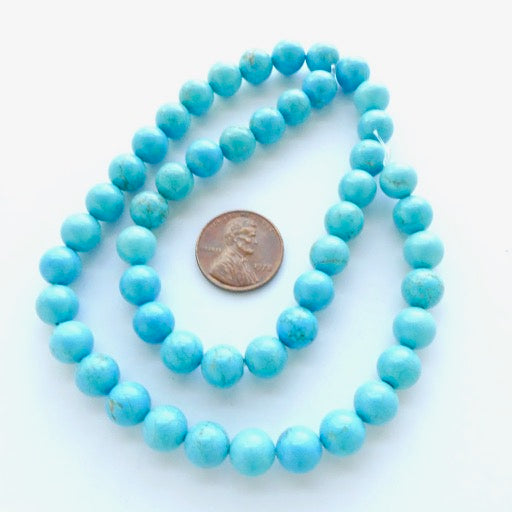 Turquoise, Beads, Stabilized Round 6mm on 16-inch Strands