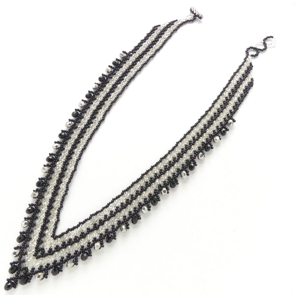 Crystal Vivi Necklace, Black & Silver-Lined Crystal, 19 inches