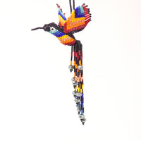 Ornaments, Hummingbirds, Black & Tropical Brights, 7 inches long