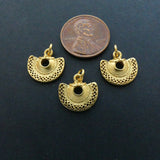 Gold Plated, Pre-Colombian Mini Reproduction of Face Ornament, 15mm, Sold Individually