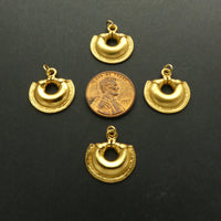 Gold Plated, Pre-Colombian Reproduction Face Ornament, 18x18mm, Sold Individually