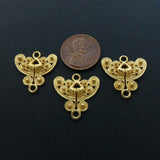 Gold Plated, Pre-Colombian Ornament Reproductions, Link 20mm long by 20mm wide