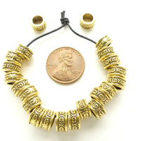 Cast, Brass Large Hole Ring Beads, 4x13, Sold in Sets of 20