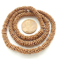 Copper, Antiqued, Daisy Spacers 5mm Diameter on 16-inch Strand