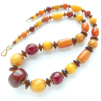 Amber Collection Necklace, Graduated Sizes from 7 to 30mm Diameter, 31 inches long