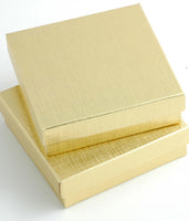 Gift Box, Gold Foil with Cotton Liner, 3x3x1/2 inch, Sold Individually