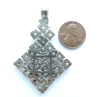 Silver (White Metal) Ethiopian Coptic Cross