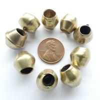 Brass, Antique Heavy Large-Hole Beads from Cameroon, Sold Individually