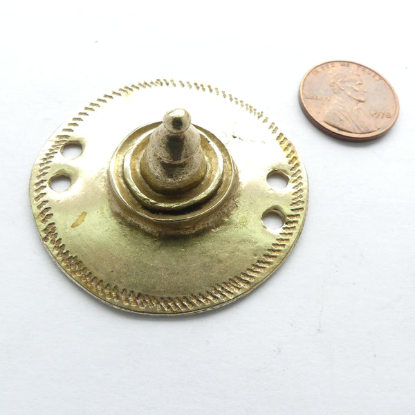 Brass, Ethiopian Shield Pendant, Antique, 43mm