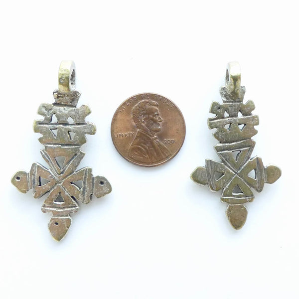 Brass, Ethiopian Coptic Cross, Small