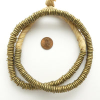 Brass, Rings, Nigeria 10mm, on 21 inche Strand