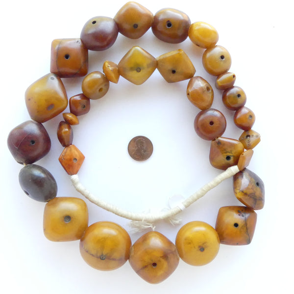 African Amber, Vintage, Diamond Shapes