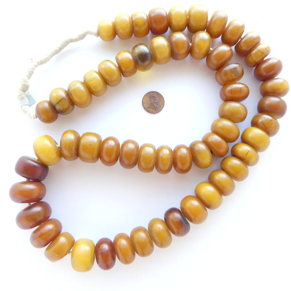 African Amber, Long Strand of Matched Oblates