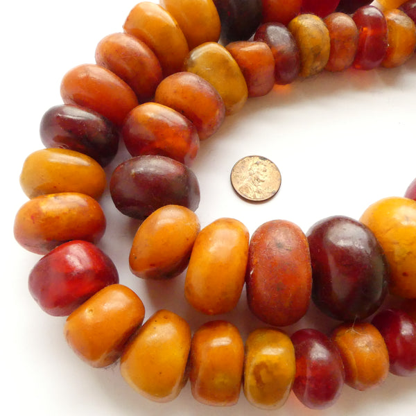 African Amber, Berber Strand 39 Inches Longe with 44 Beads