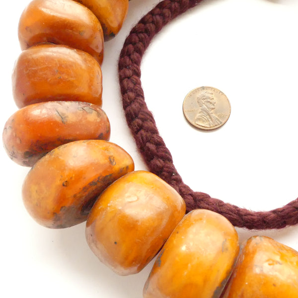 African Amber, Berber Strand 22 Inches Long with 28 Large Beads