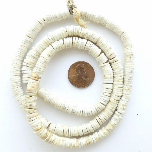 Fine old Ostrich eggshell beads for sale on Bead-Zone.com