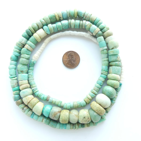 Ancient Mauritanian Amazonite beads on Bead-Zone.com