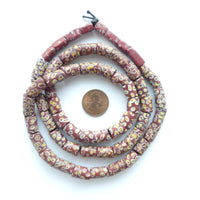 Brown Lampwork Beads, a Mix of Three Related Patterns