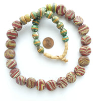 Tabular Antique Venetian Lampwork Strands