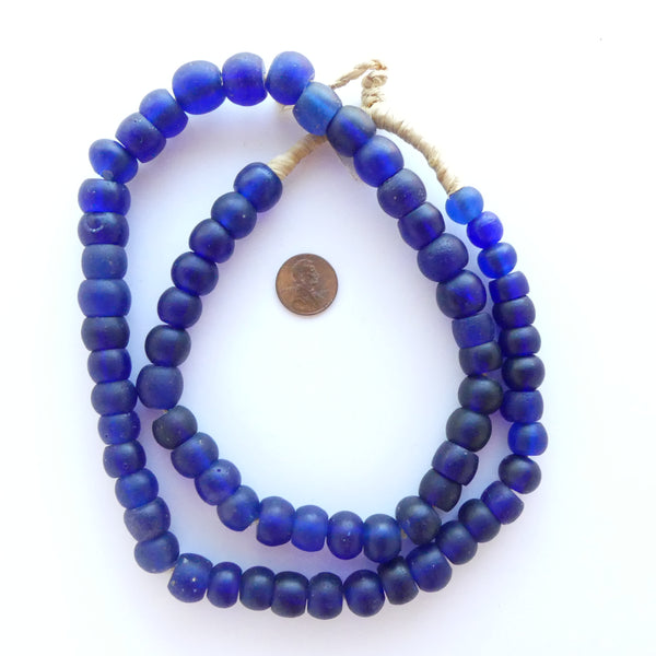 Dogon Blue, "Dutch" Beads 10-15mm