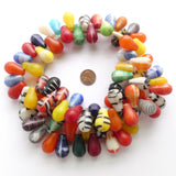 Wedding Beads, African Antique Czech Glass Trade Beads, 24" Strands